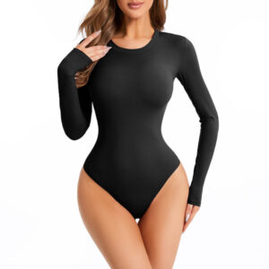 NANBIN Factory Wholesale Crew Neck Long Sleeve Bodysuit MT000361B