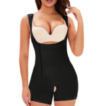 Custom Zipper Open Slimmer Bodysuit Tummy Control Shapewear MHW100031B