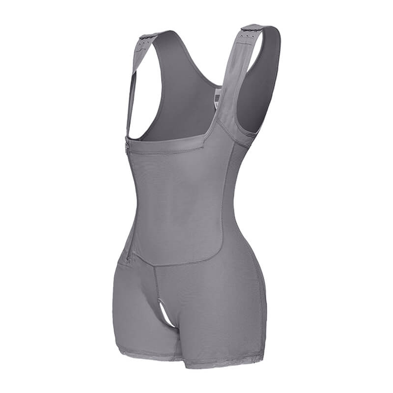 Custom Zipper Open Slimmer Bodysuit Tummy Control Shapewear MHW100031B