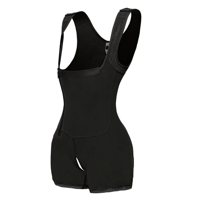 Custom Zipper Open Slimmer Bodysuit Tummy Control Shapewear MHW100031B