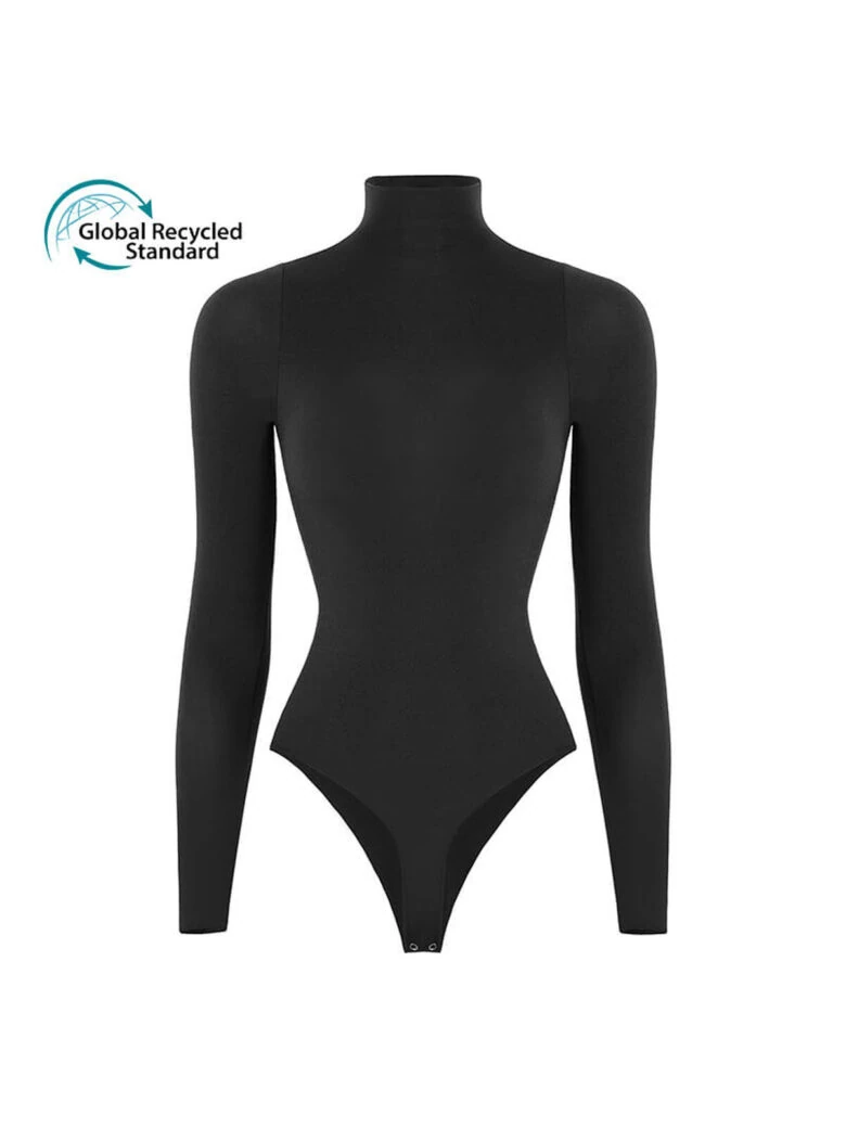 Long sleeve high neck bodysuit - alternate view