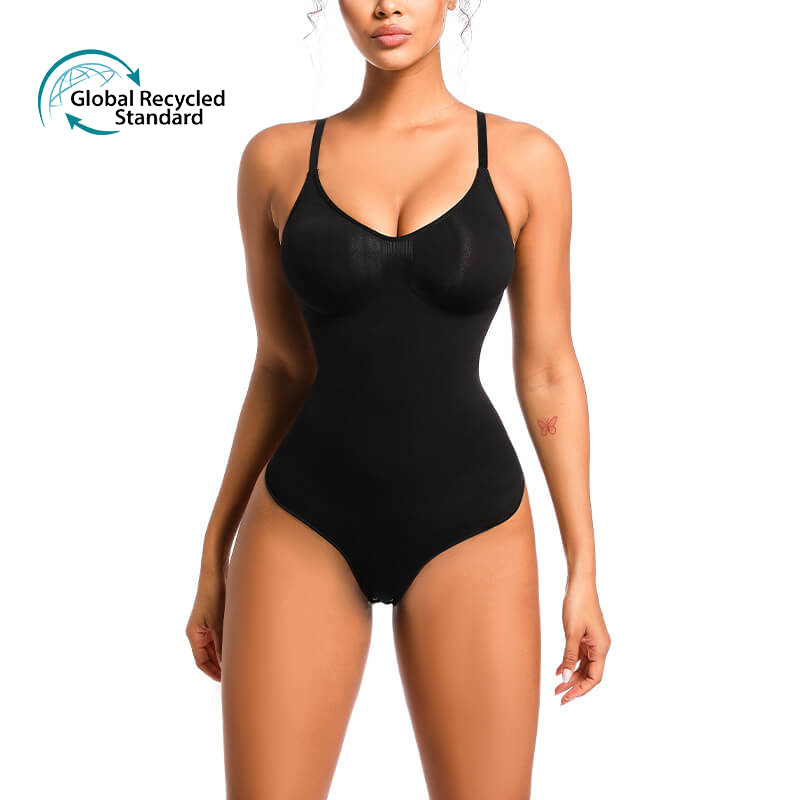 Wholesale Smooth Contour Black Thong Bodysuit – MT000301