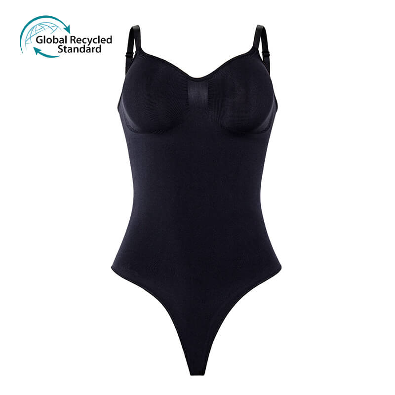 Wholesale Smooth Contour Black Thong Bodysuit – MT000301 - alternate view