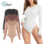NANBIN Factory Wholesale Crew Neck Long Sleeve Bodysuit MT000361B
