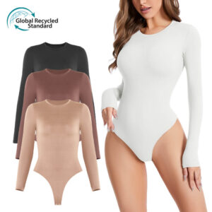 NANBIN Factory Wholesale Crew Neck Long Sleeve Bodysuit MT000361B