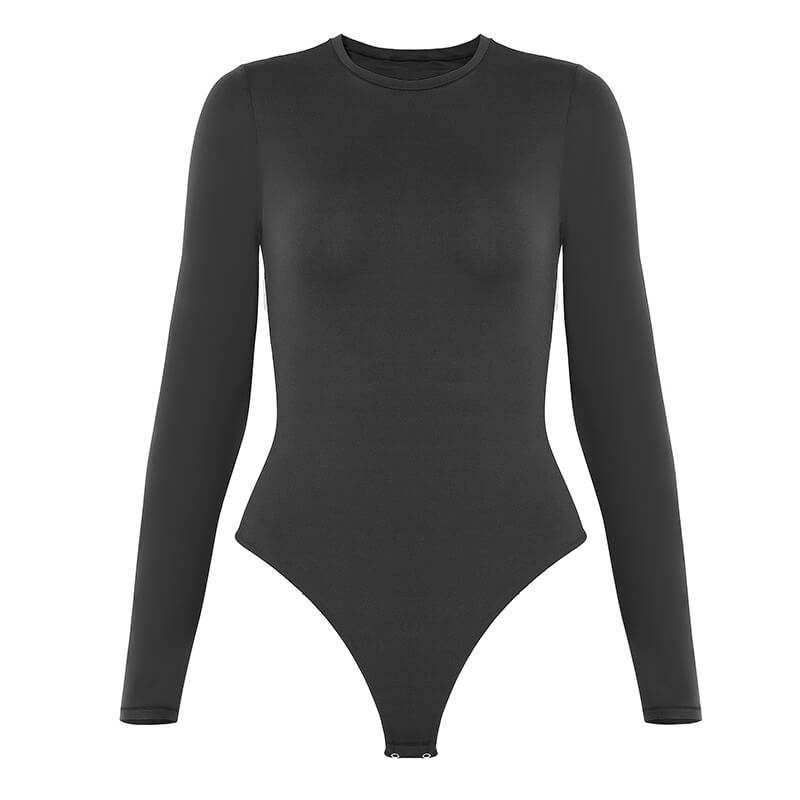 NANBIN Factory Wholesale Crew Neck Long Sleeve Bodysuit MT000361B - alternate view