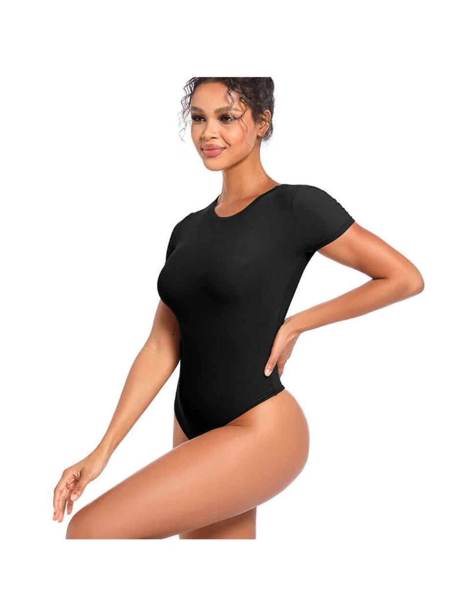 Seamless Bodysuit Shapewear Black Zip Up Bodysuit MT000602 – Gallery