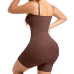 Wholesale Seamless Strapless Shapewear Plus Size Black Shortie Bodysuit MT000454