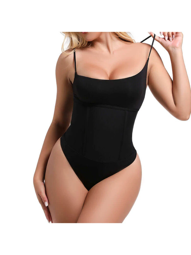 Body corset à bretelles et string - autre vue