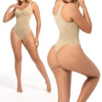 Wholesale Smooth Contour V-Neck Thong Shapewear Bodysuit MT000455