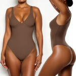 Wholesale Seamless Sculpt Plumge Thong Shapewear MT000637
