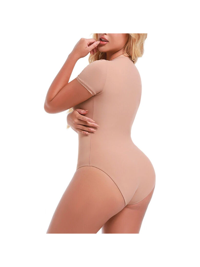 Short-Sleeve Round-Neck Seamless Bodysuit - alternate view