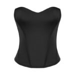 Wholesale Fashion Sexy Corset Breathable Mesh Fold Sleeveless Crop Tops MT000228