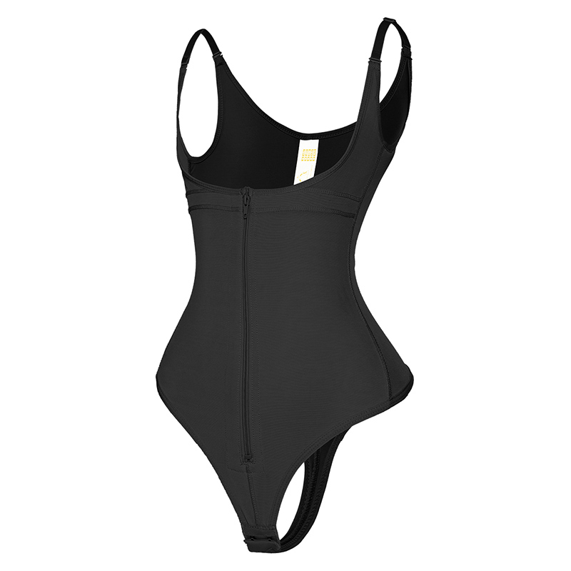 Wholesale Tummy Control Full Body Plus Size Open Bust Thong Bodysuit MT000234 - alternate view