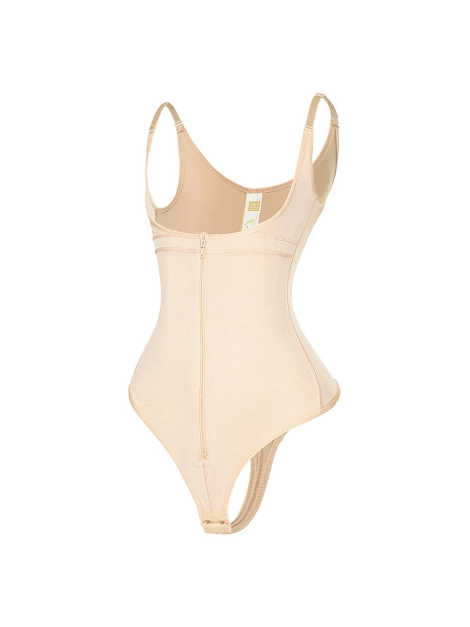 Tummy Control Full Body Plus Size Open Bust Thong Bodysuit MT000234 – Gallery
