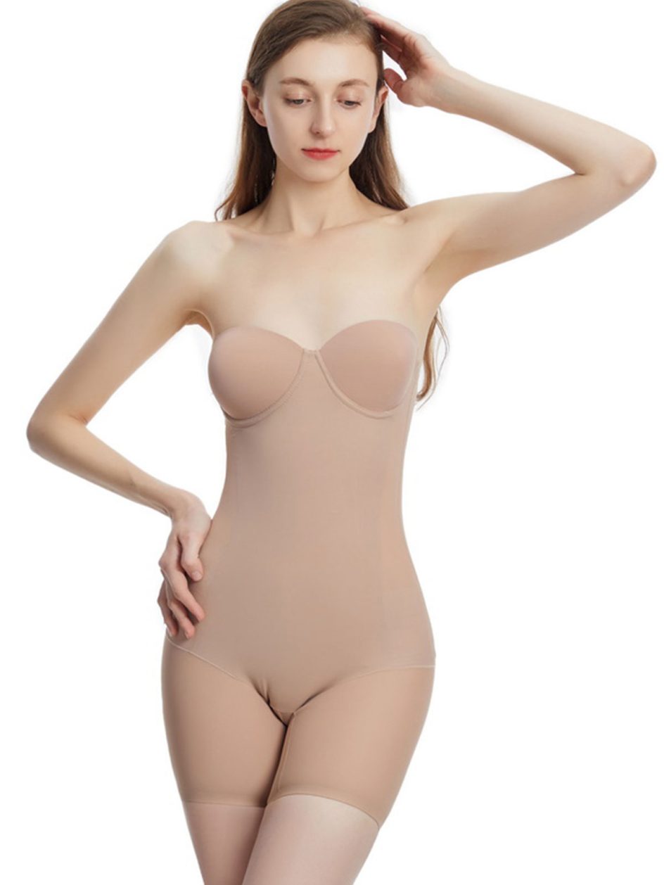 Fato modelador de corpo inteiro com sutiã amovível
