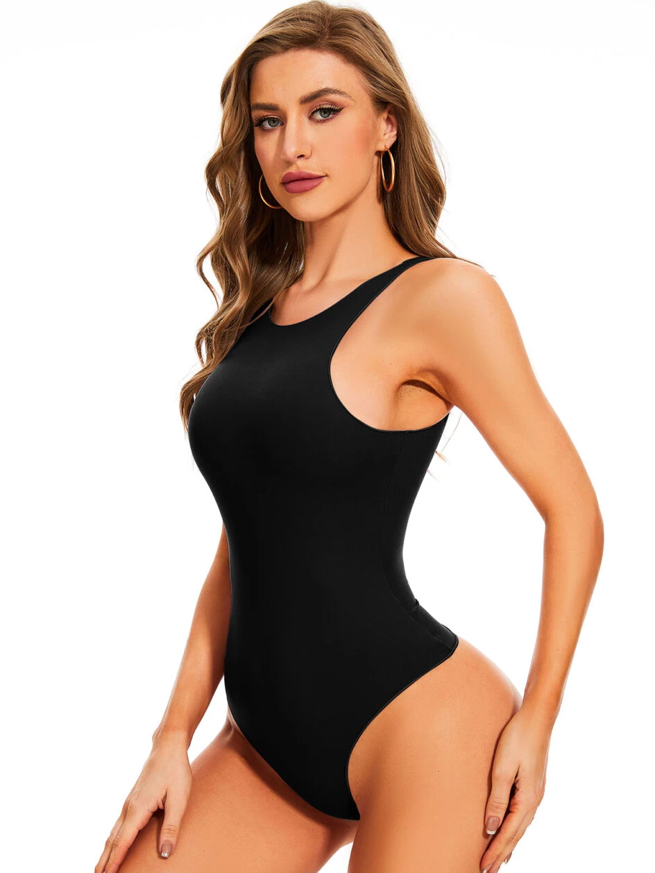 High Neck Thong Bodysuit