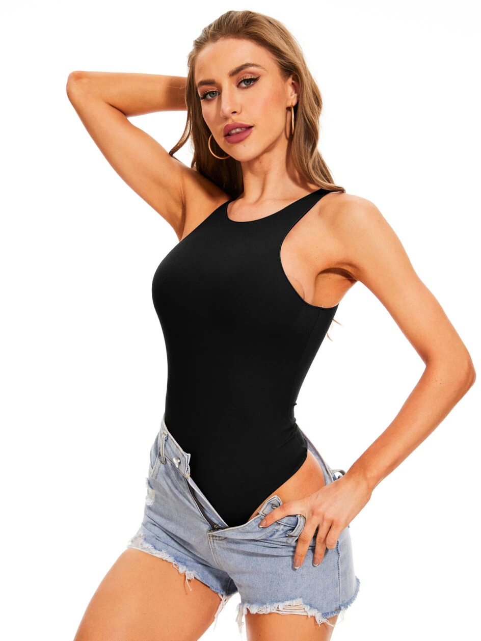 High Neck Thong Bodysuit