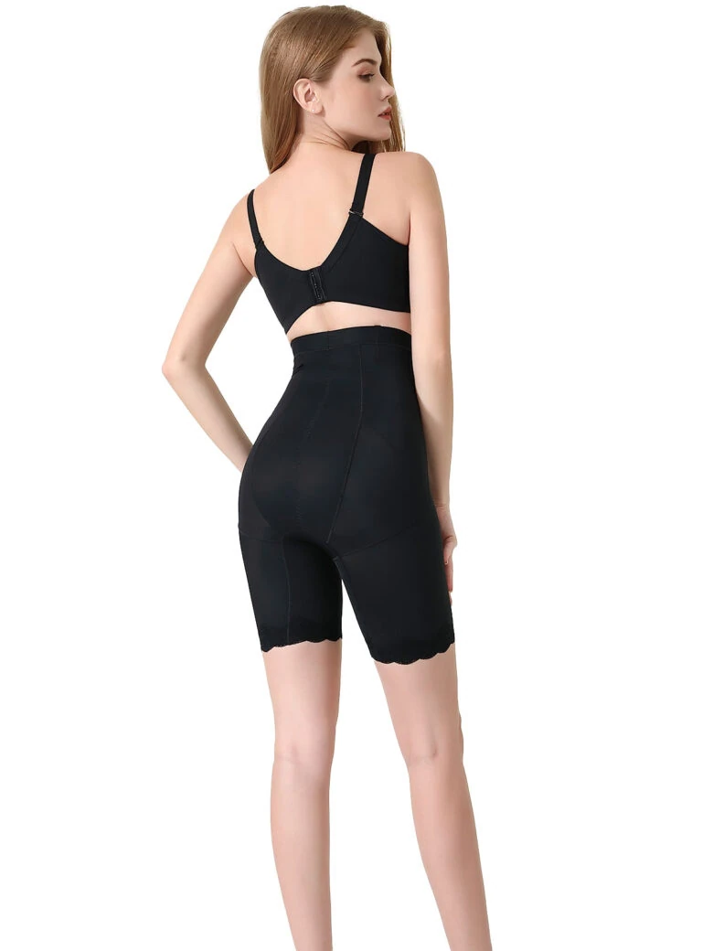 high waisted tummy control body shaper shorts - alternate view