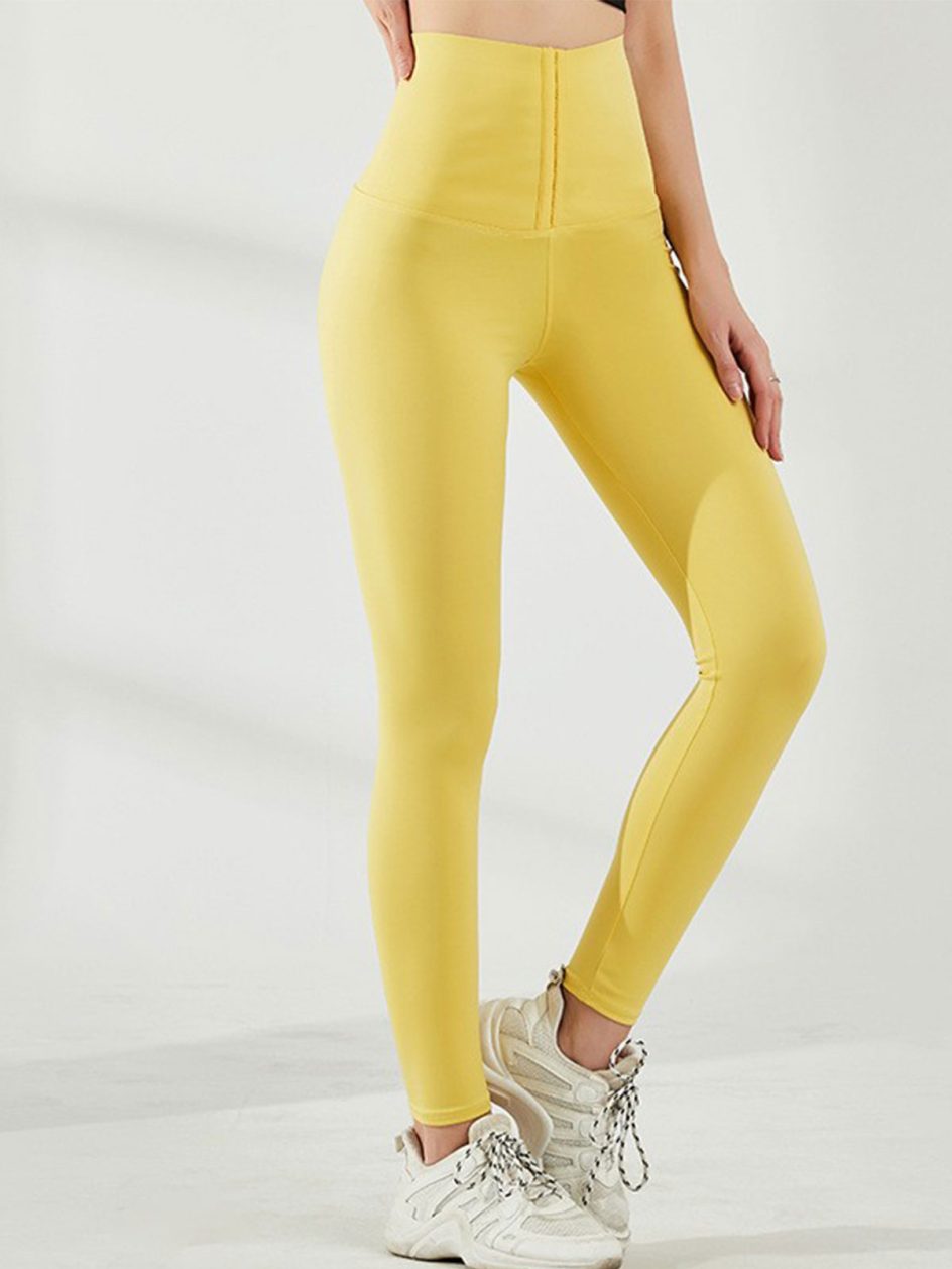 Leggings noirs taille haute, pantalon amincissant