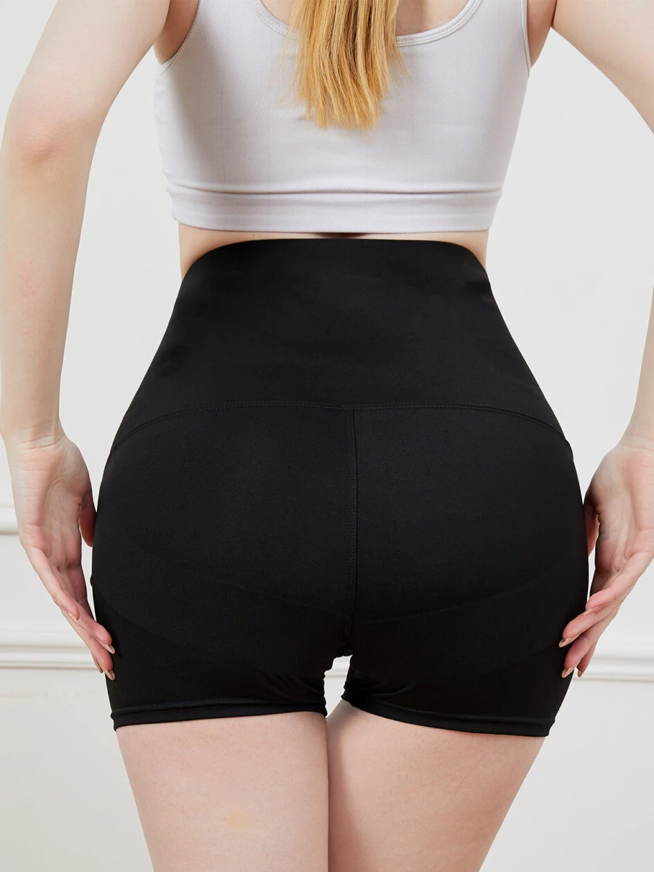 Shorts mit hoher Taille, die den Po anheben und die Oberschenkel schlanker machen