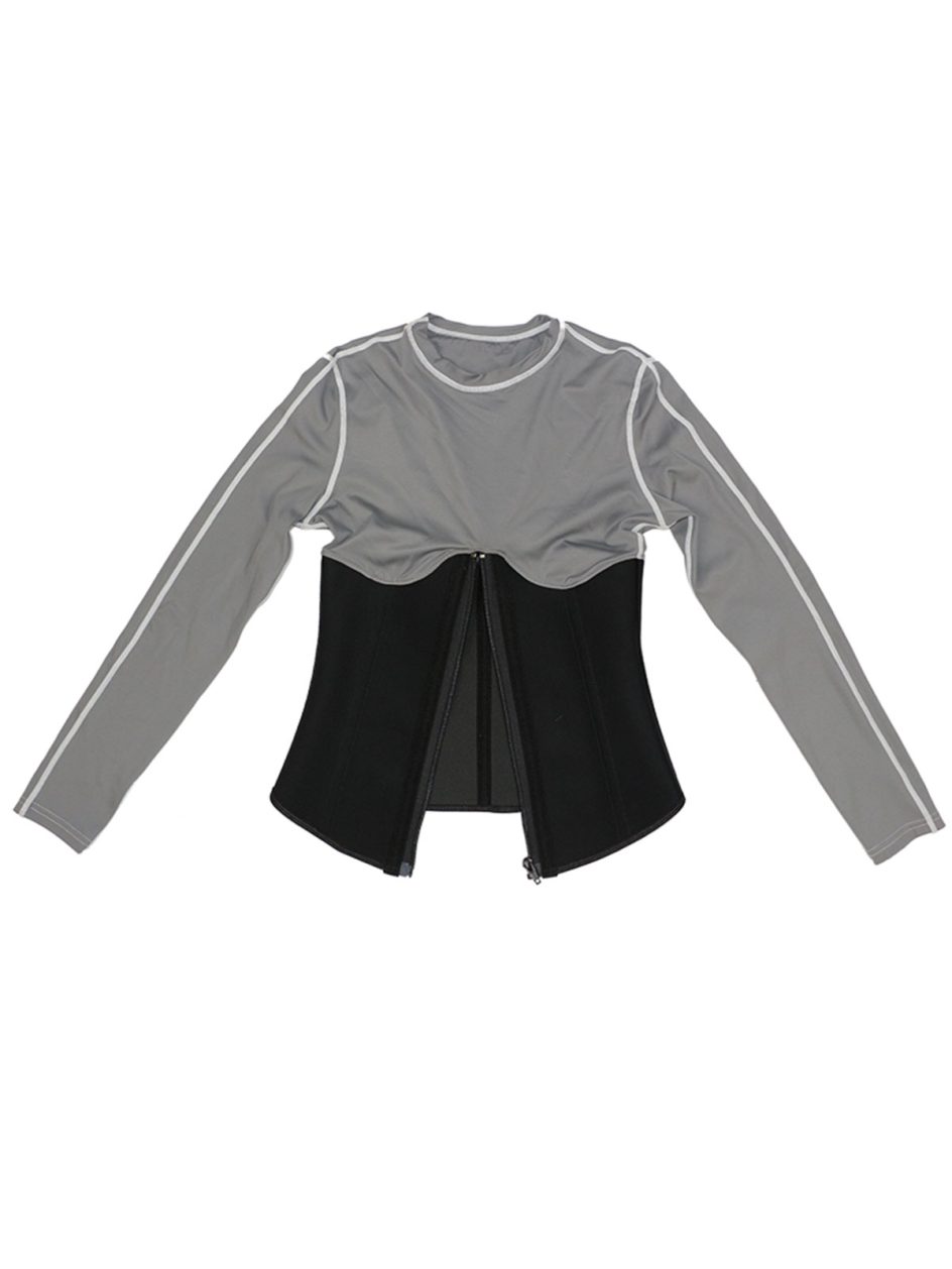 zipper compression t-shirt