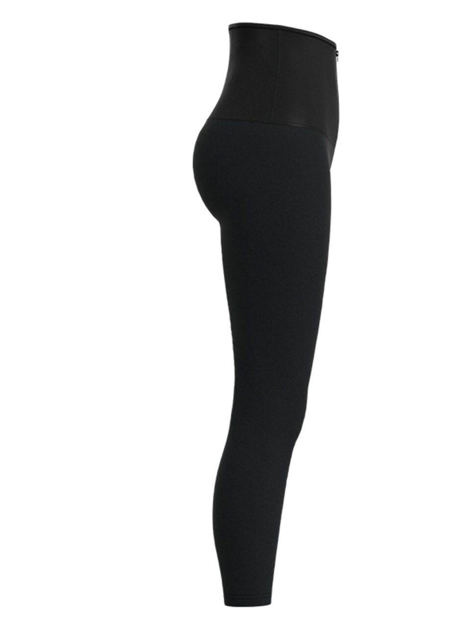 Calças curtas de cintura alta com cinto modelador YKK Zipper Dairy Milk Silk MHW100277B