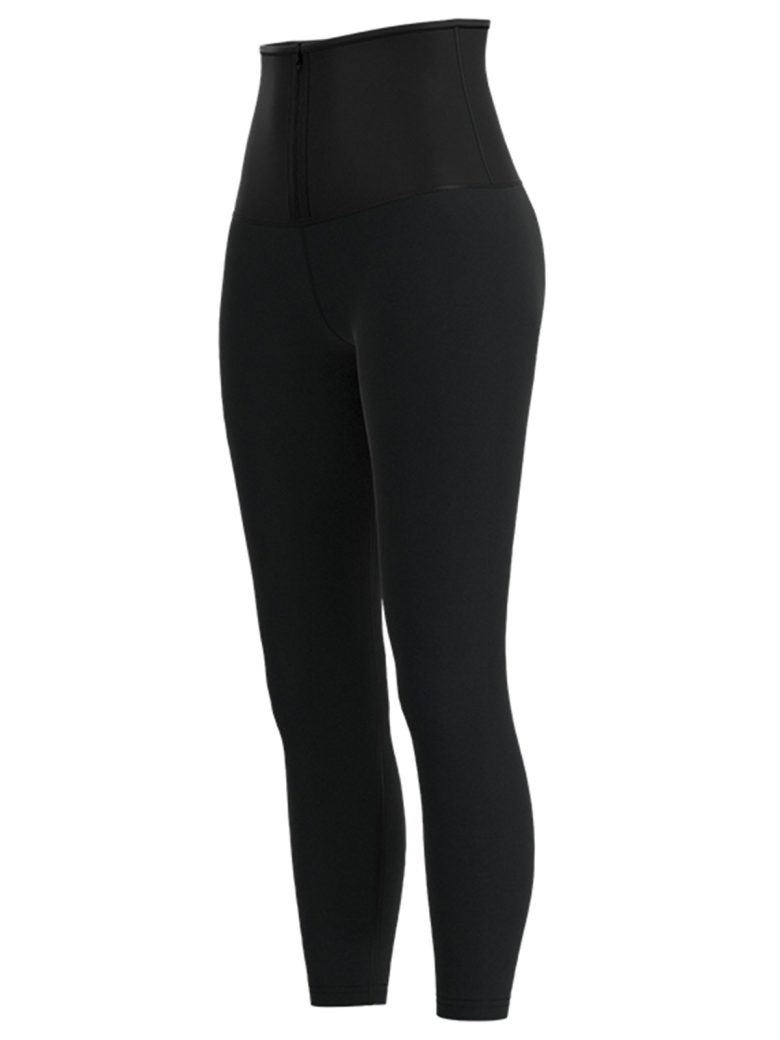 YKK Zipper Dairy Milk Silk High Waist Trainer ​Cropped Trousers MHW100277B - alternate view