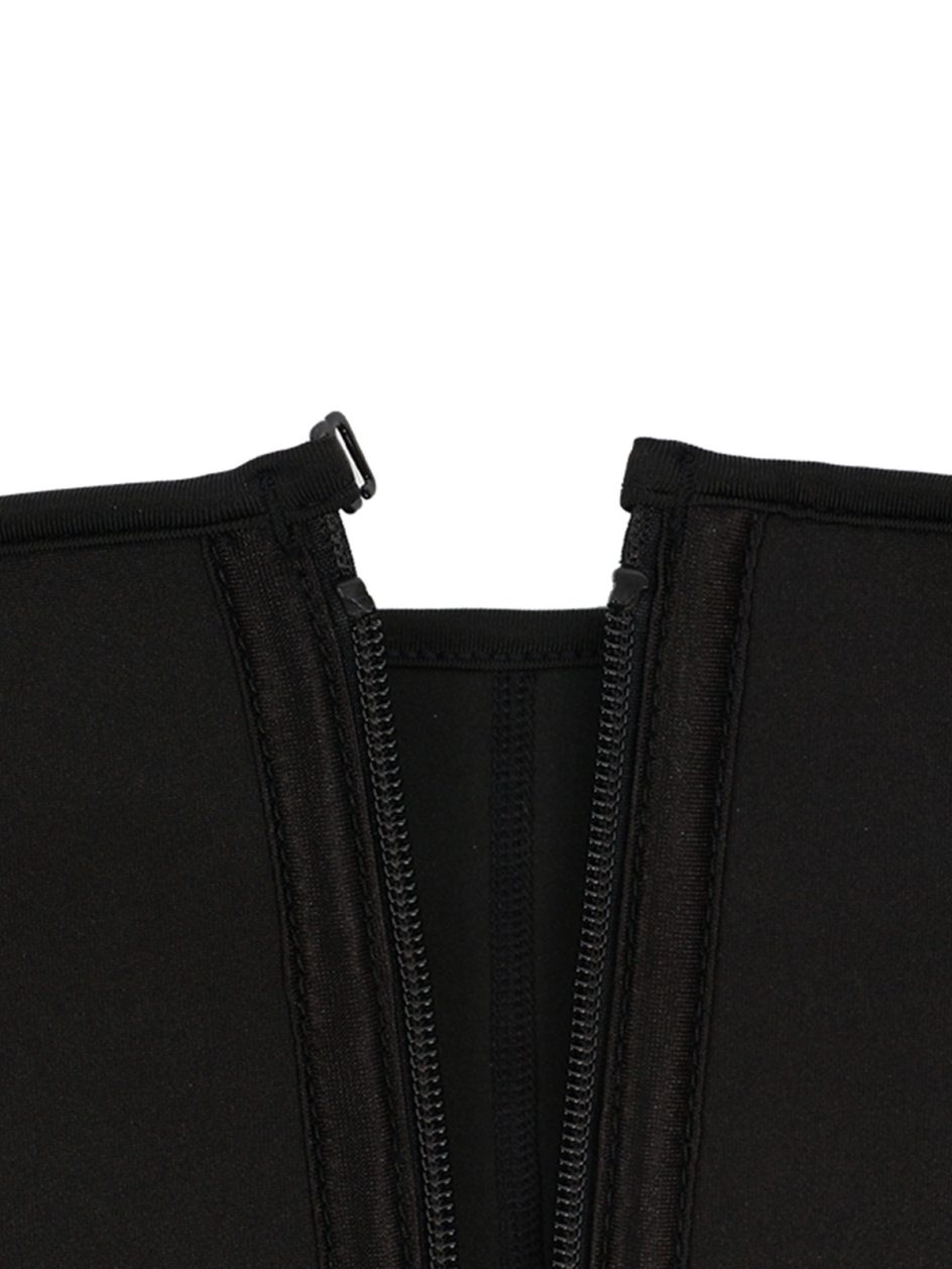 Calças curtas de cintura alta com cinto modelador YKK Zipper Dairy Milk Silk MHW100277B