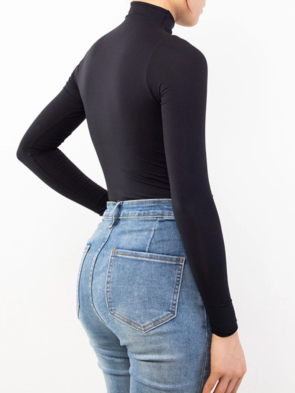 Turtleneck Thong Bodysuit