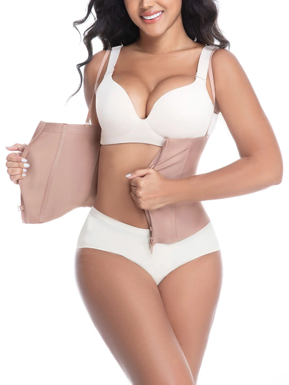 High compression strap latex waist trainer for women