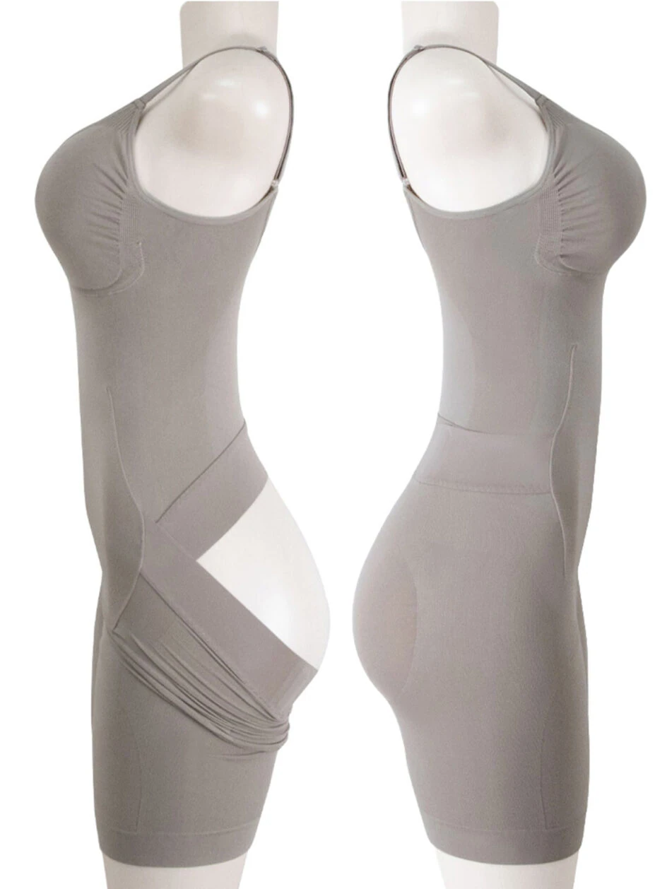 Bathroom-Friendly Seamless Shapewear with Open Rear Slit