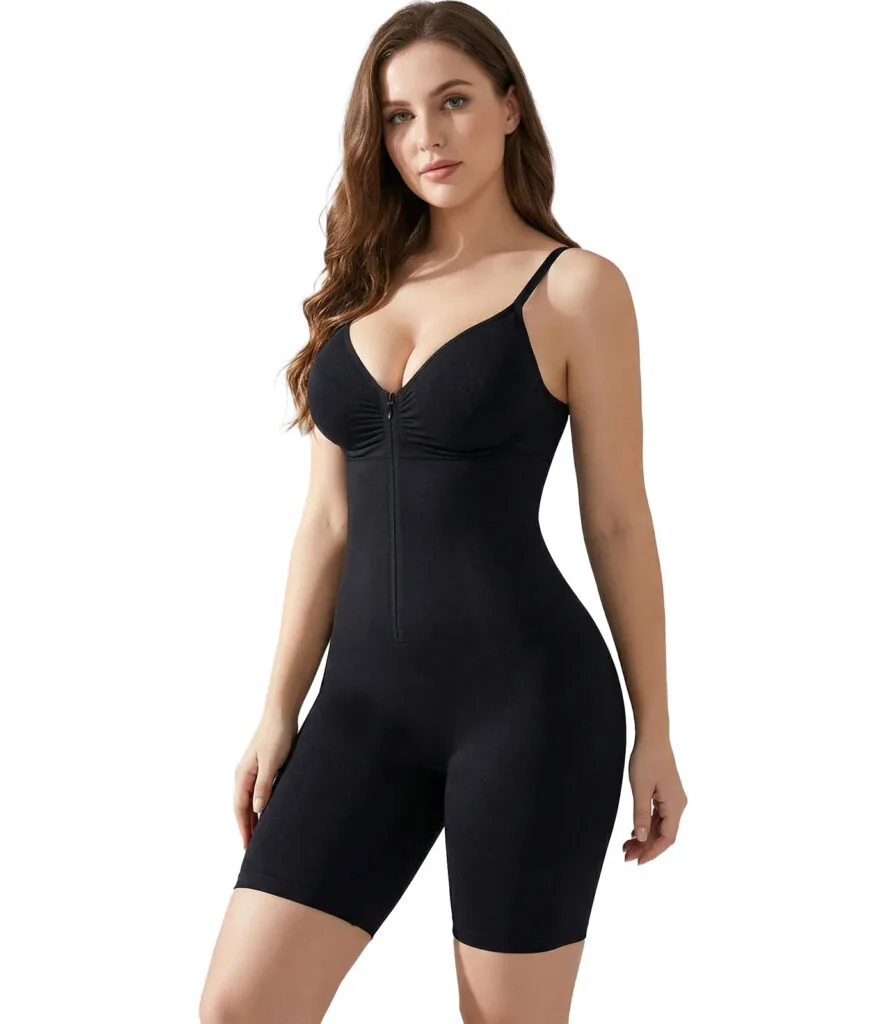 Open-Gusset Seamless Full Body Shaper