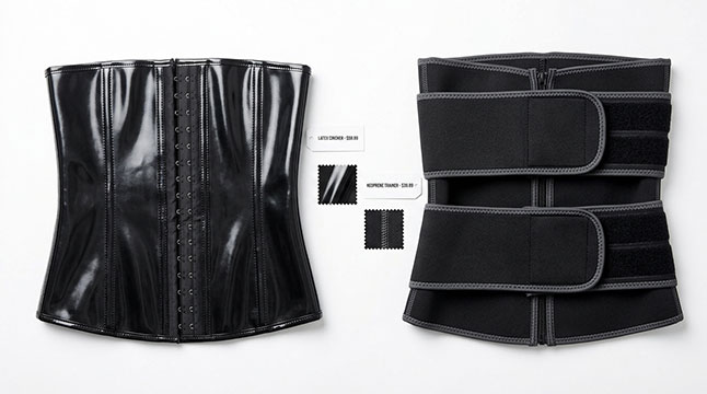 Latex- vs. Neopren-Taillentrainer: Wie sich die Materialwahl auf Ihre Stückkosten, die Mindestbestellmenge und Ihre Zielgruppe auswirkt