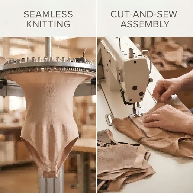 Roupa modeladora sem costuras vs. roupa modeladora cortada e costurada: como o método de confeção influencia o que se pode criar