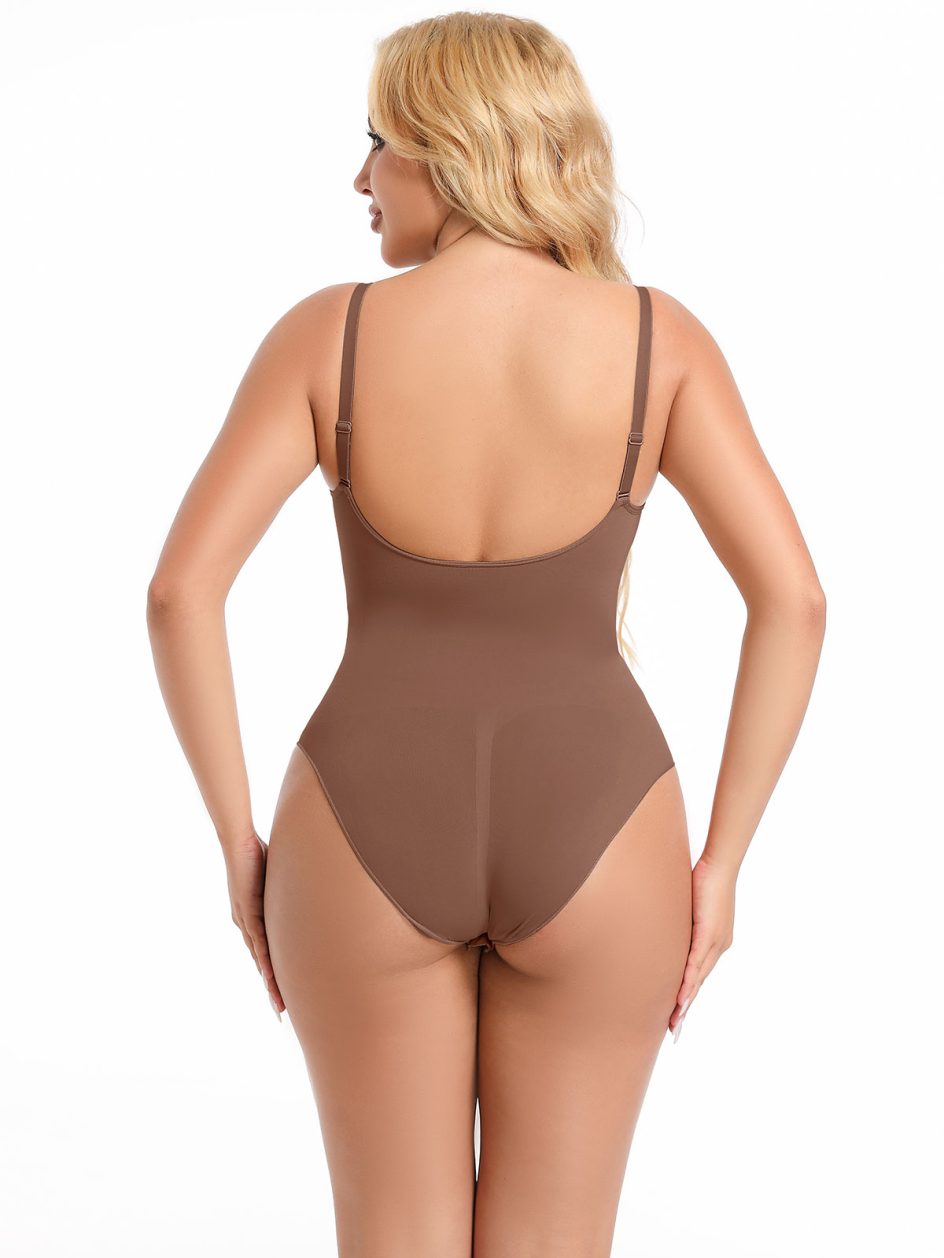 Body con cierre a presión en la entrepierna y efecto moldeador de la barriga