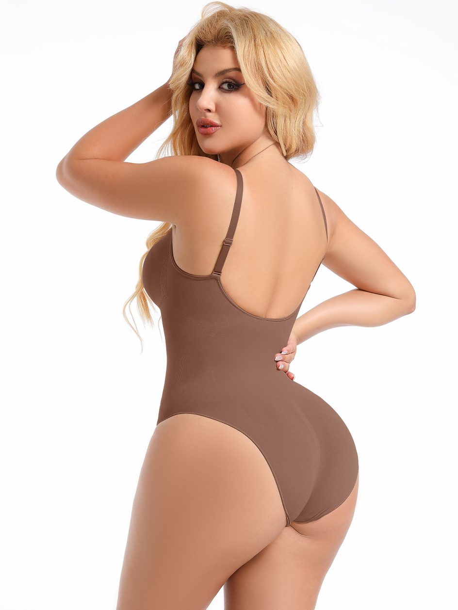 Body con cierre a presión en la entrepierna y efecto moldeador de la barriga