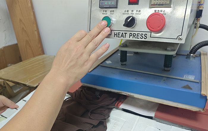 Blank fabric label on shapewear sleeve cuff for custom logo branding